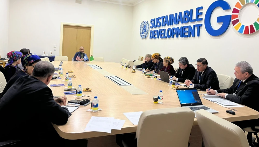 HOLDING A MEETING ON COMBATING TERRORISM AND HUMAN TRAFFICKING